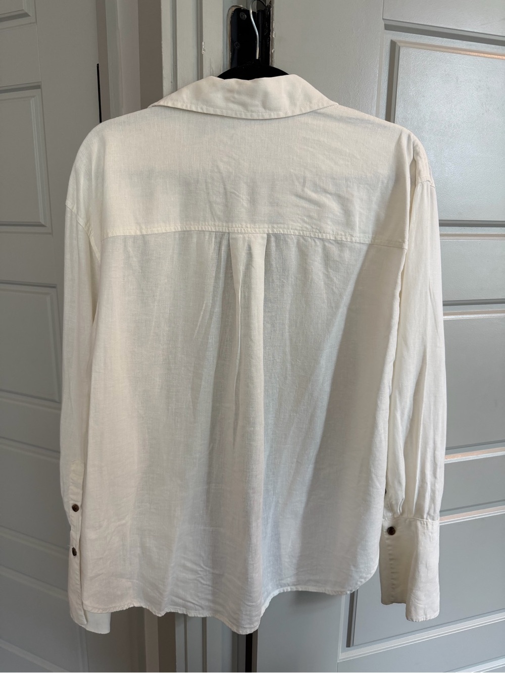 H&M Oversized Linen-blend Button-down Shirt - Picture 5 of 14